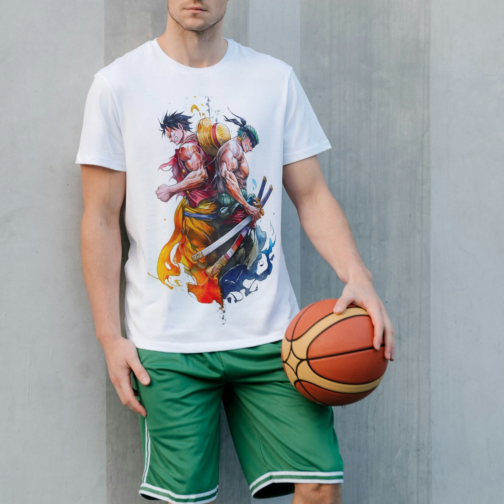 Luffy e Zoro Maglietta Unisex
