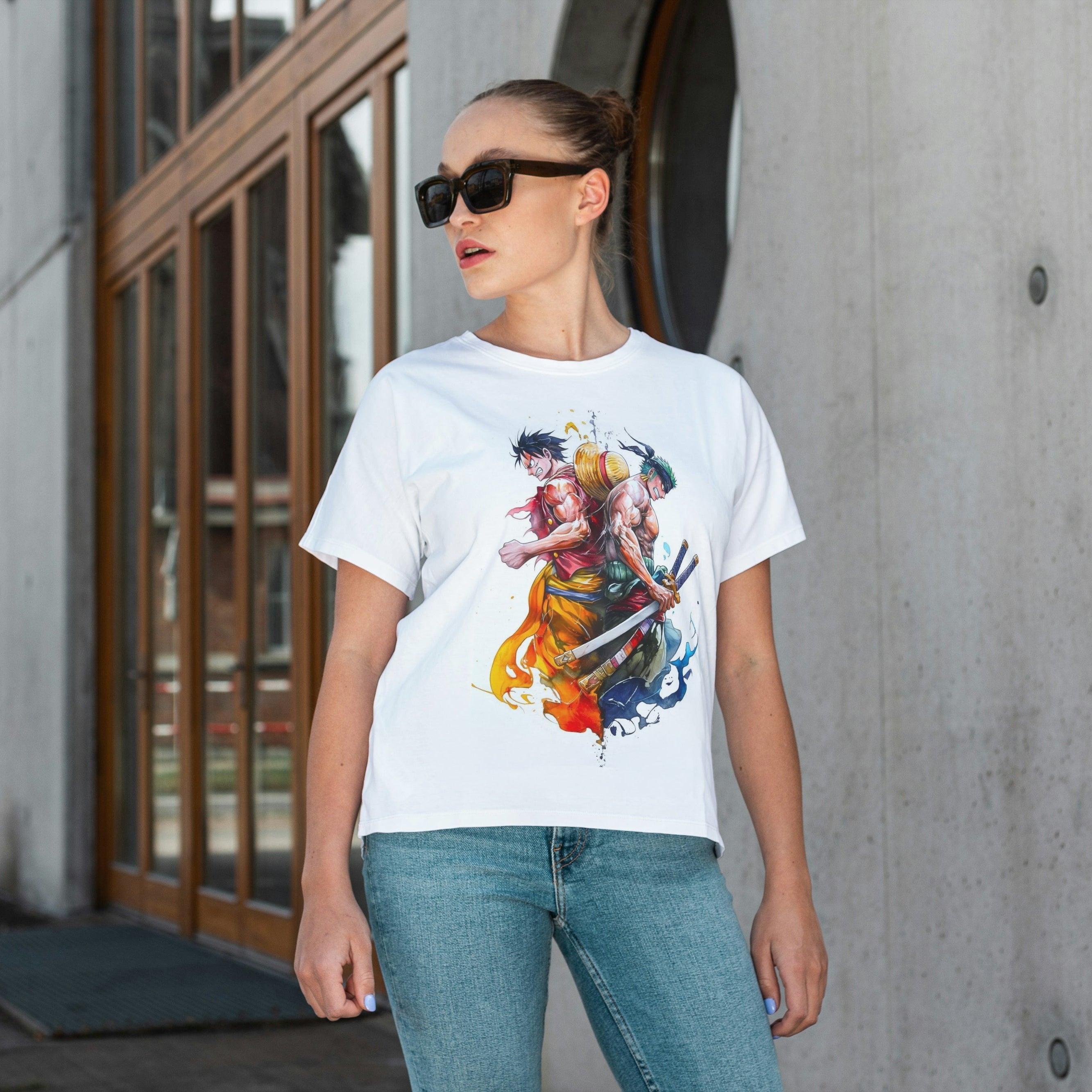 Luffy e Zoro Maglietta Unisex